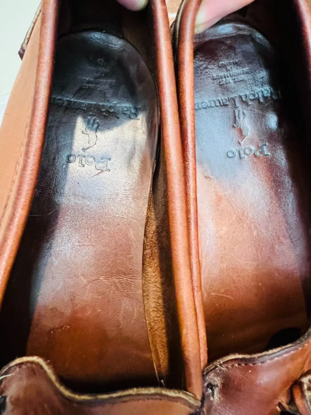 Polo Ralph Lauren Brown Leather Tassel Penny Loafers 8 Bench  display picture 3